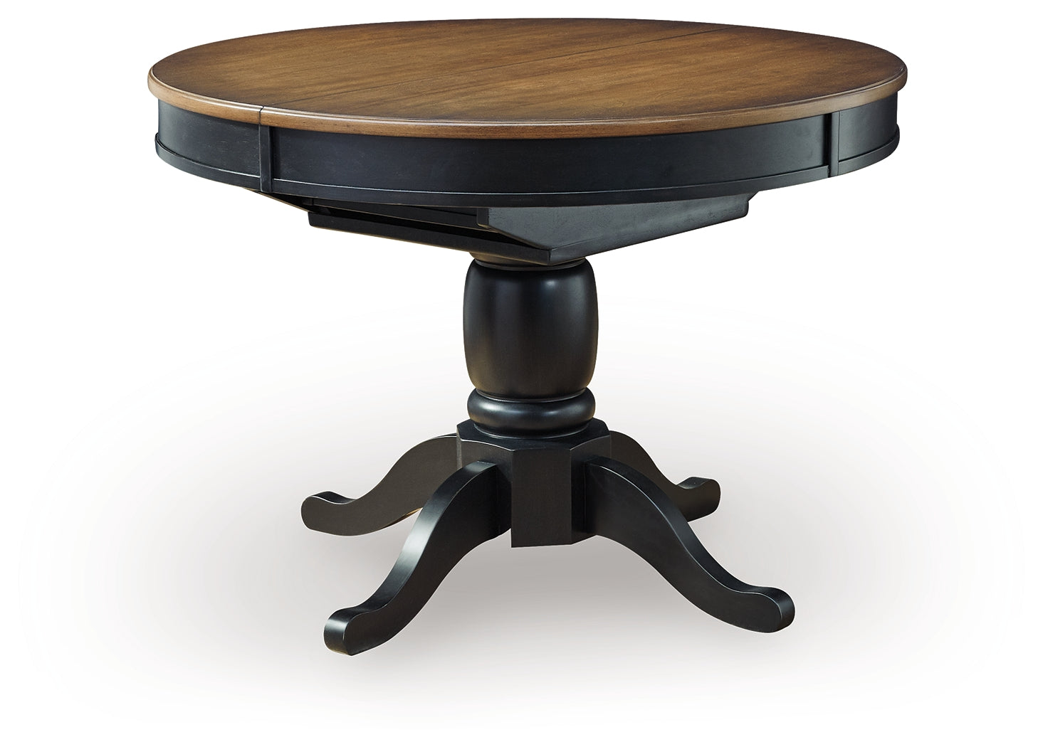 Clorazi Black/Brown Dining Butterfly Extension Table