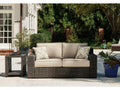 Coastline Bay Brown Outdoor Loveseat with Cushion