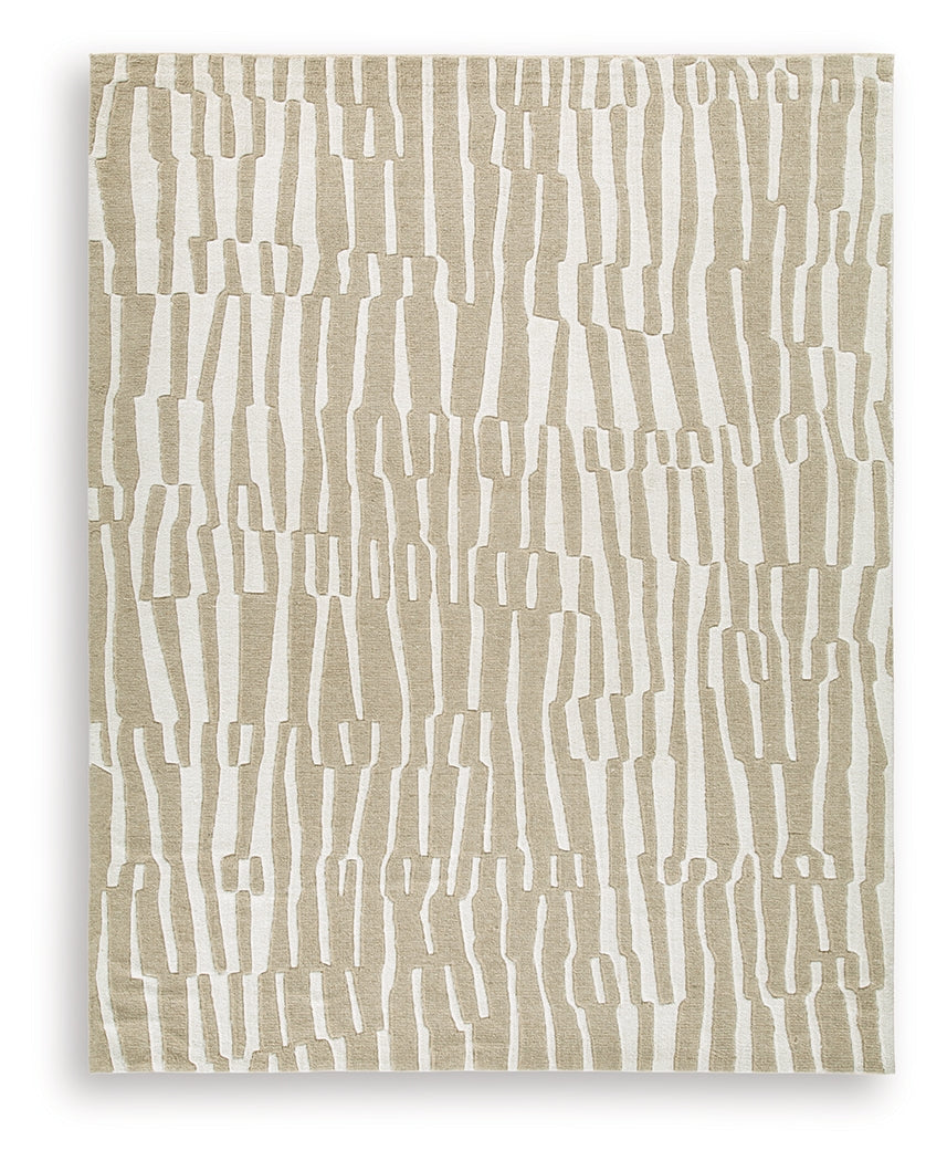 Corrbell Beige/White Large Rug