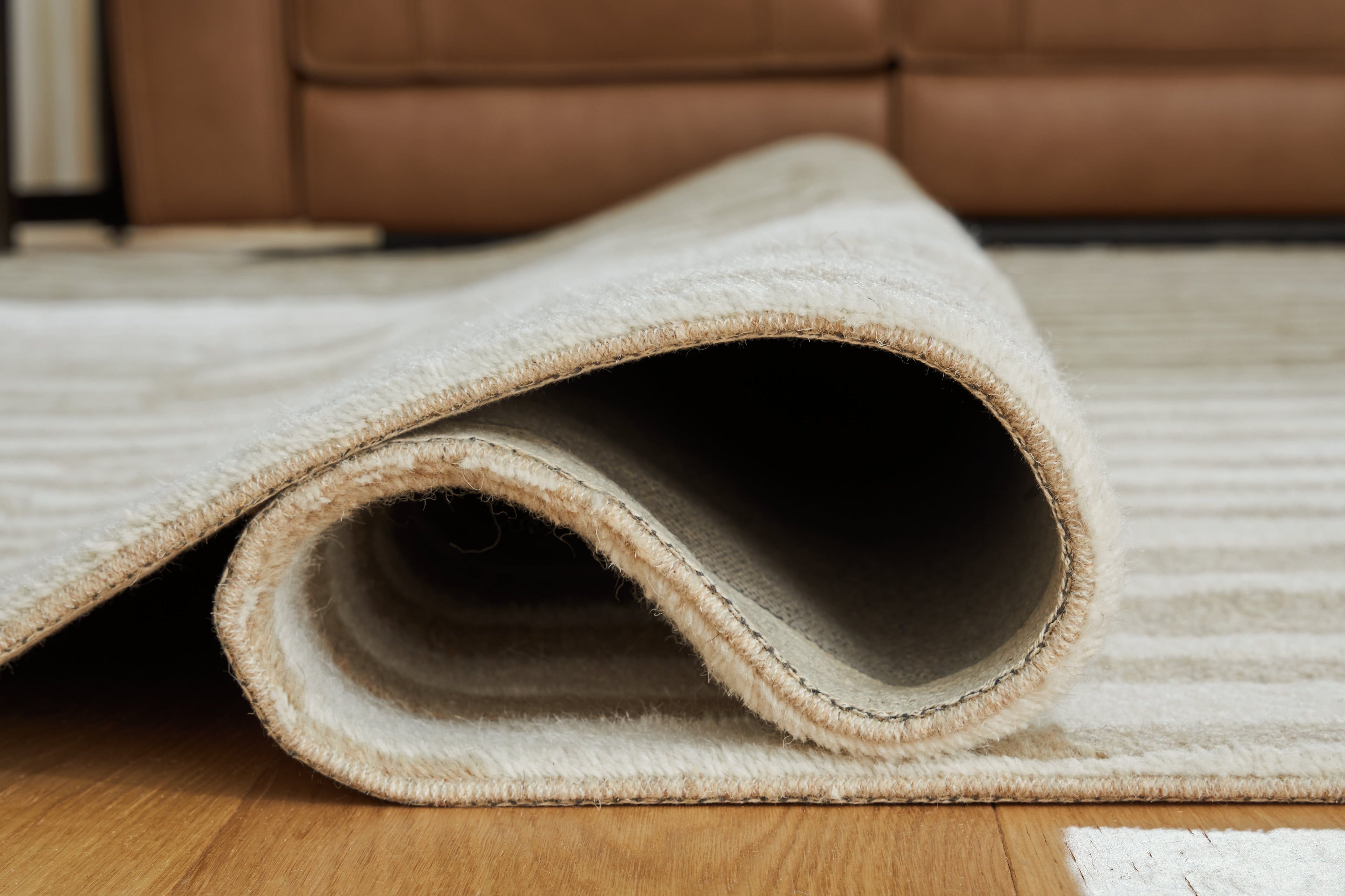 Corrbell Beige/White Medium Rug