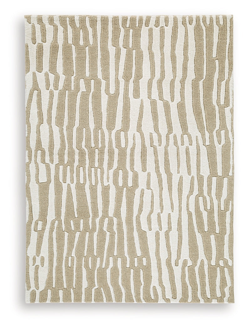 Corrbell Beige/White Medium Rug