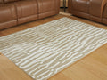 Corrbell Beige/White Medium Rug