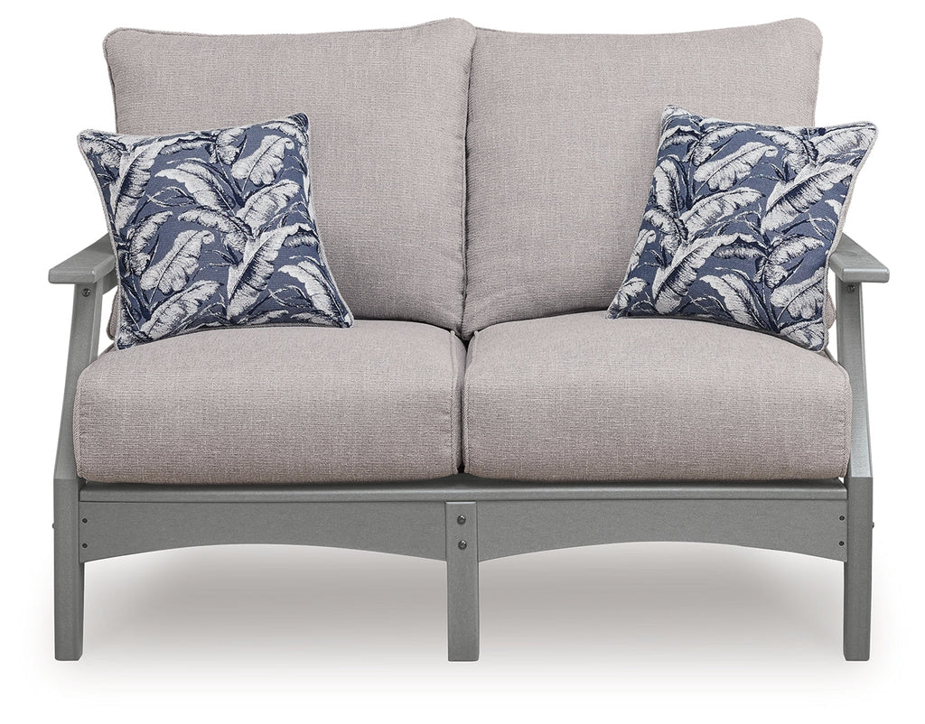 Cove Beach Gray Loveseat w/Cushion