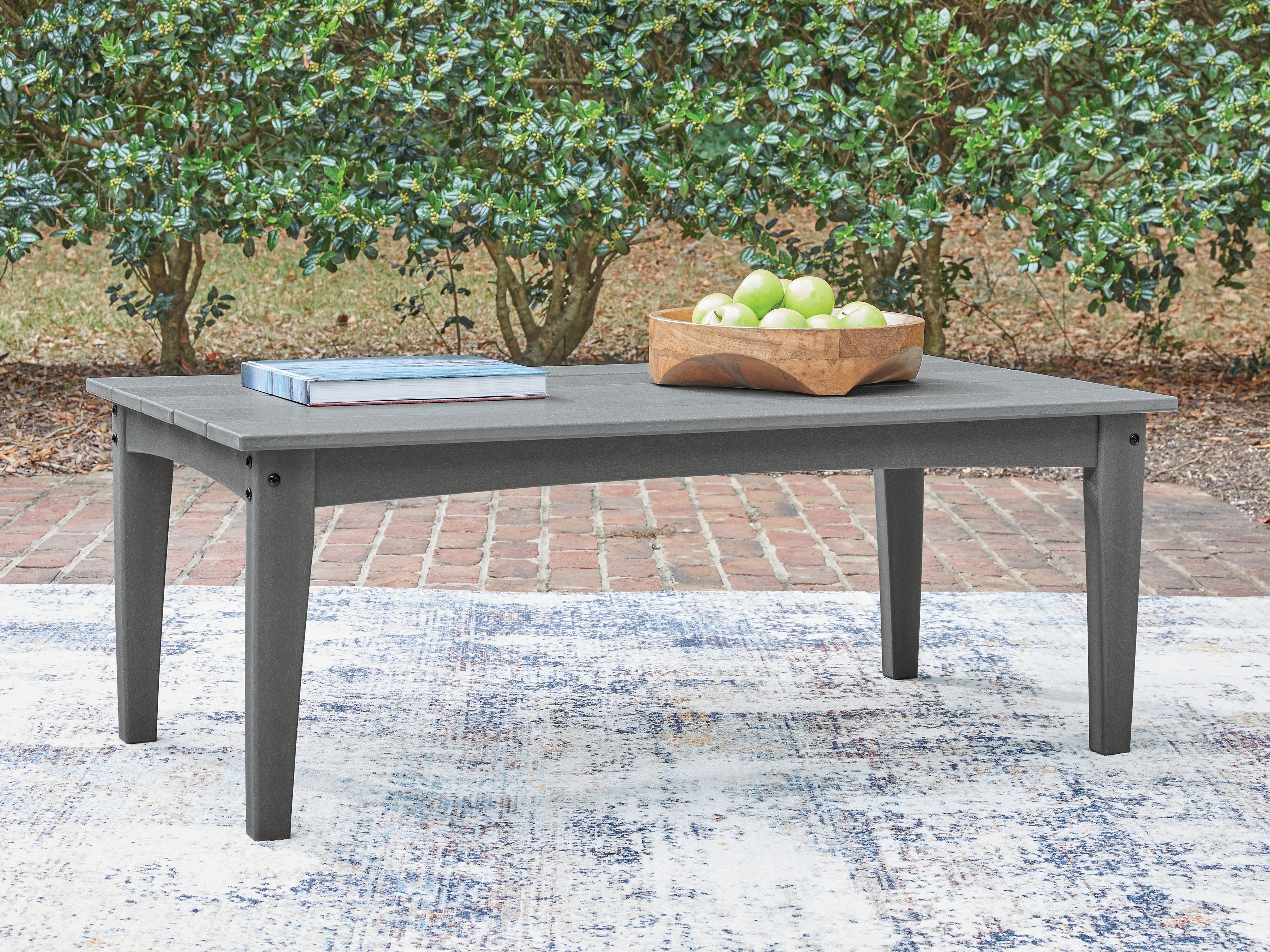 Cove Beach Gray Rectangular Cocktail Table