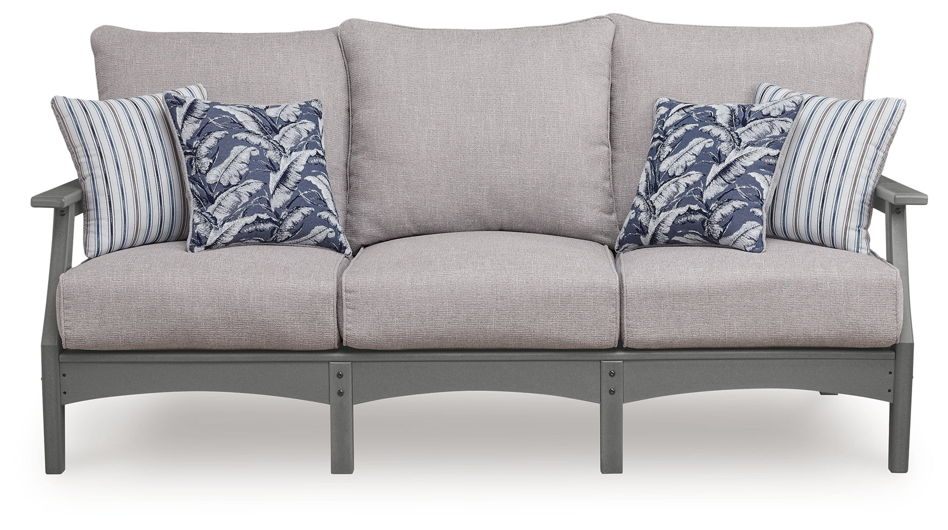 Cove Beach Gray Sofa with Cushion