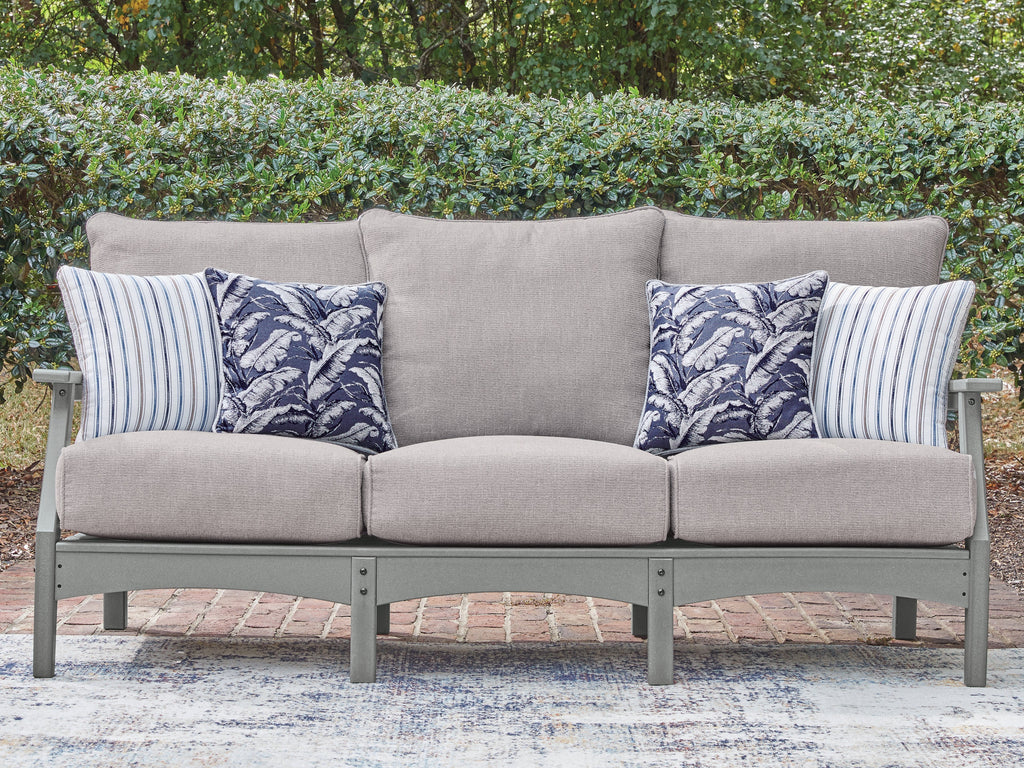 Cove Beach Gray Sofa with Cushion