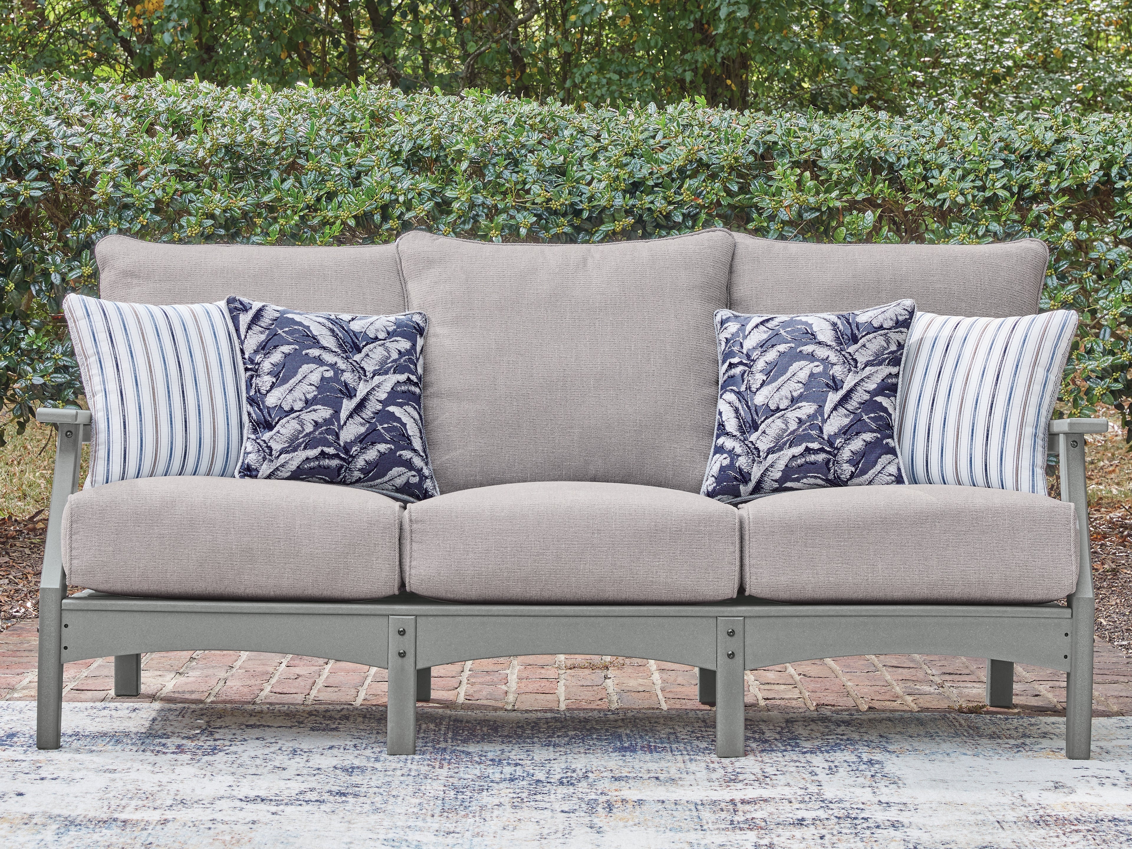 Cove Beach Gray Sofa with Cushion