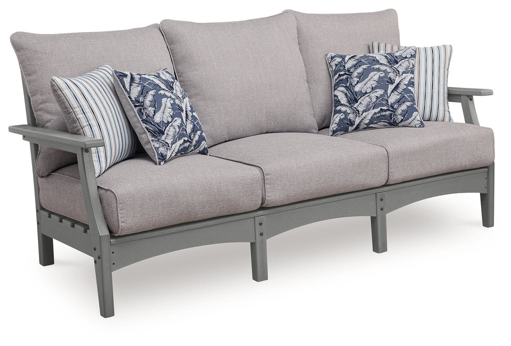 Cove Beach Gray Sofa with Cushion