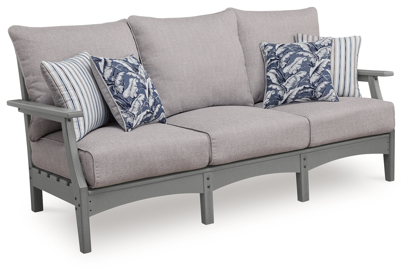Cove Beach Gray Sofa with Cushion