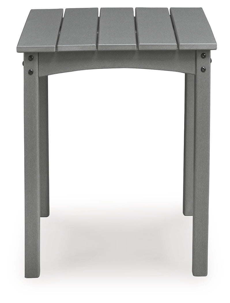 Cove Beach Gray Square End Table