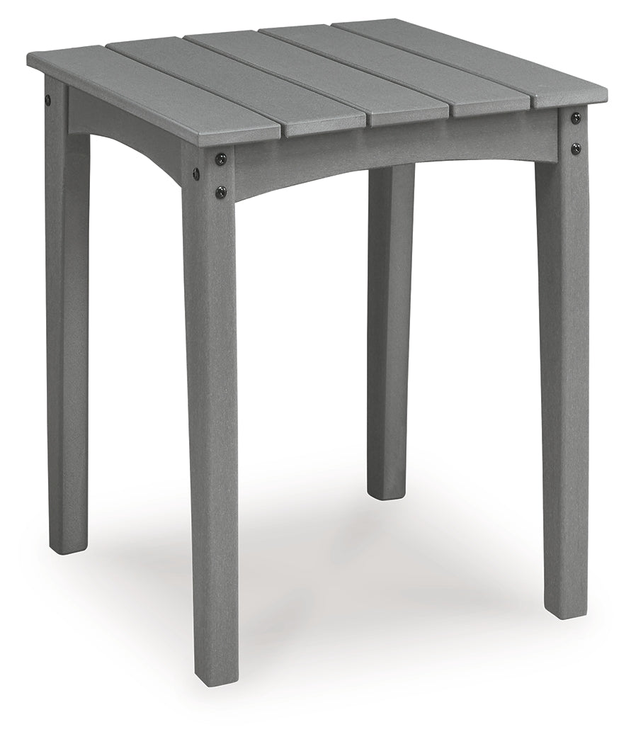 Cove Beach Gray Square End Table