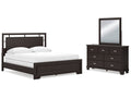 Covetown California King Panel Bedroom Set with Dresser and Mirror