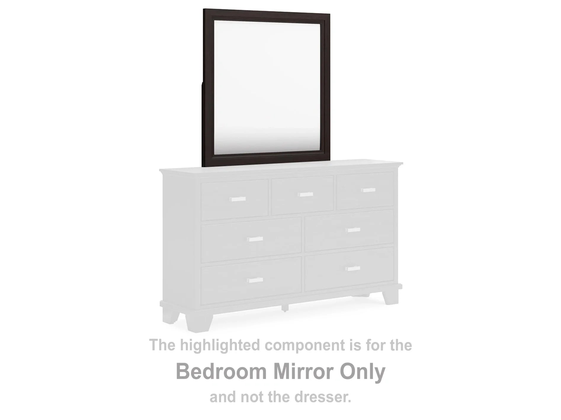 Covetown Bedroom Mirror, Dark Brown