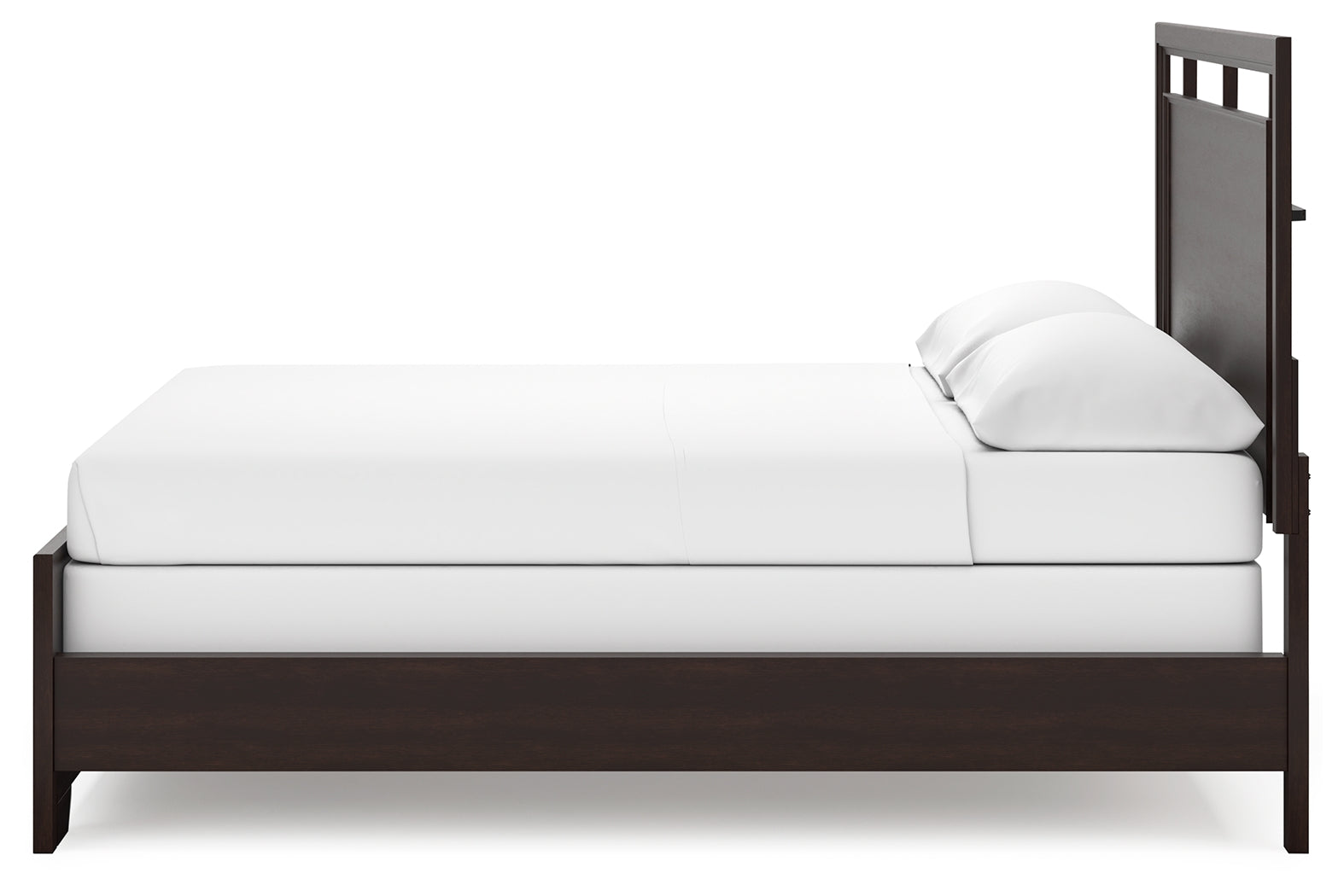 Covetown Dark Brown California King Panel Bed