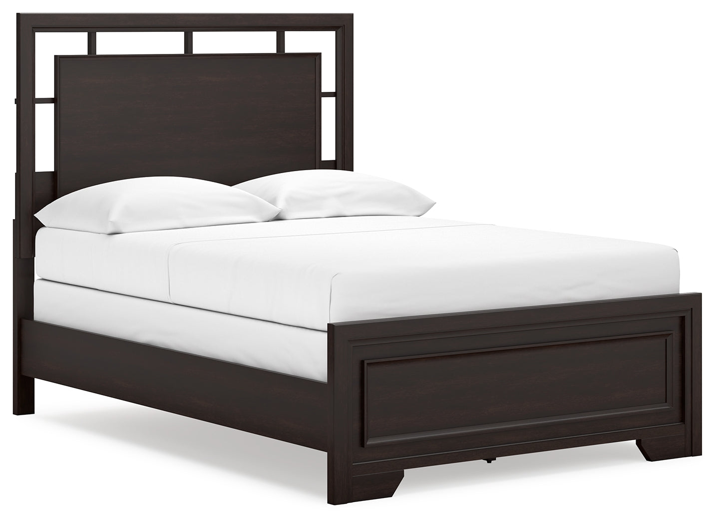 Covetown Dark Brown Full Panel Bedroom Set with Chest and Nightstand
