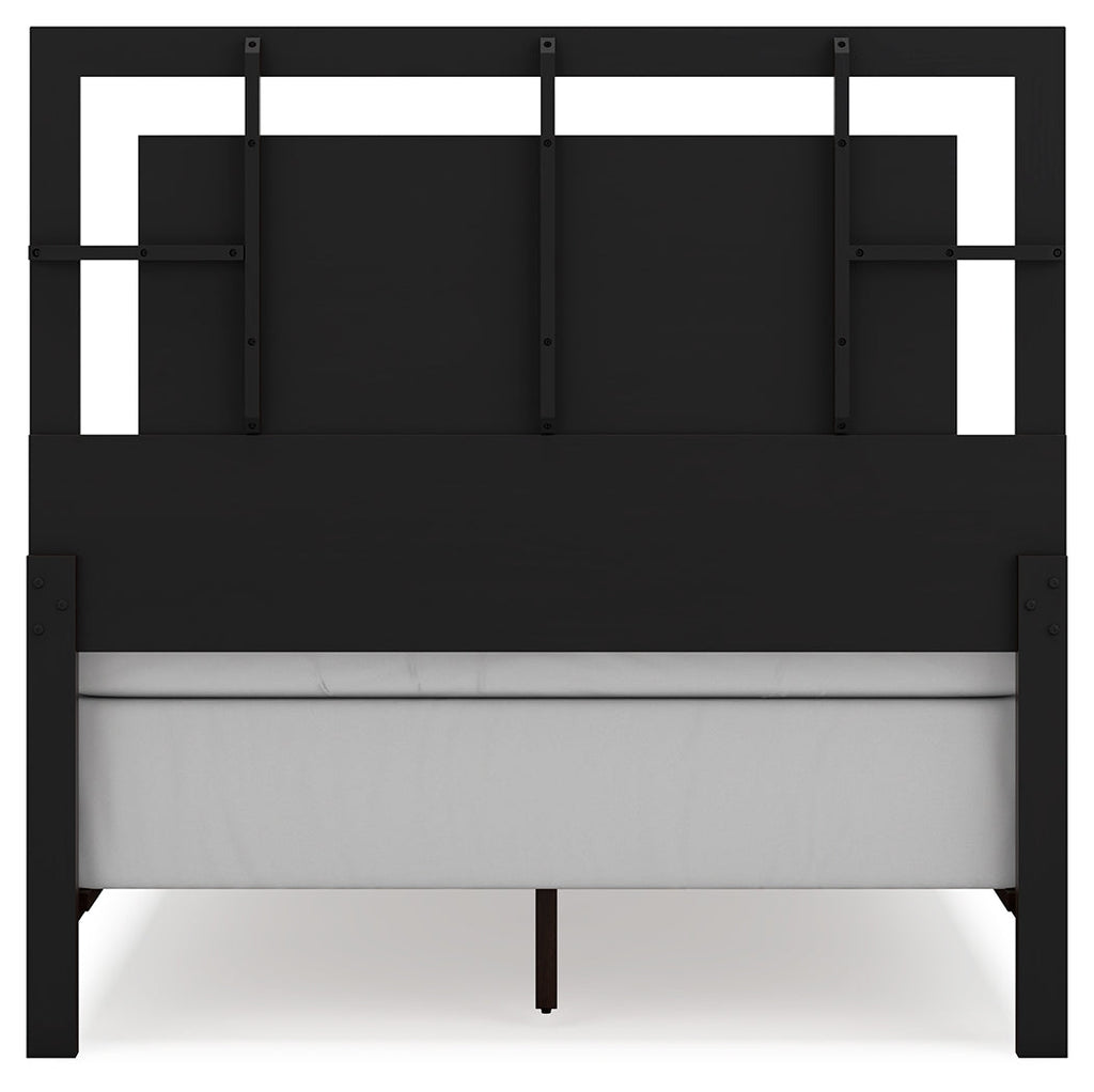 Covetown Dark Brown Full Panel Bedroom Set with Chest and Nightstand