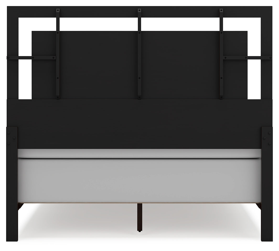 Covetown Dark Brown Queen Panel Bedroom Set with Nightstand