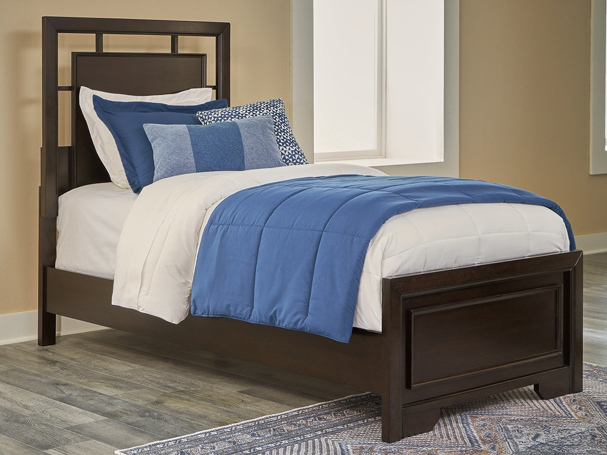 Covetown Dark Brown Twin Panel Youth Bed