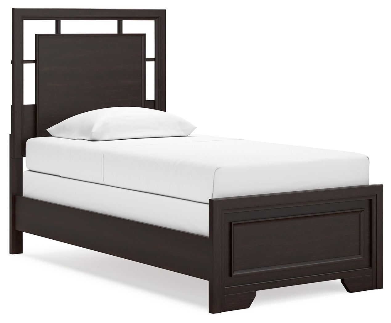 Covetown Dark Brown Twin Panel Youth Bed