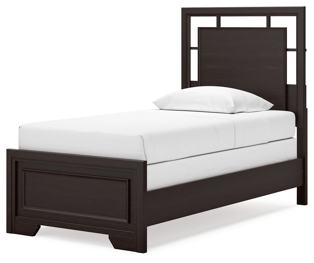 Covetown Dark Brown Twin Panel Youth Bed