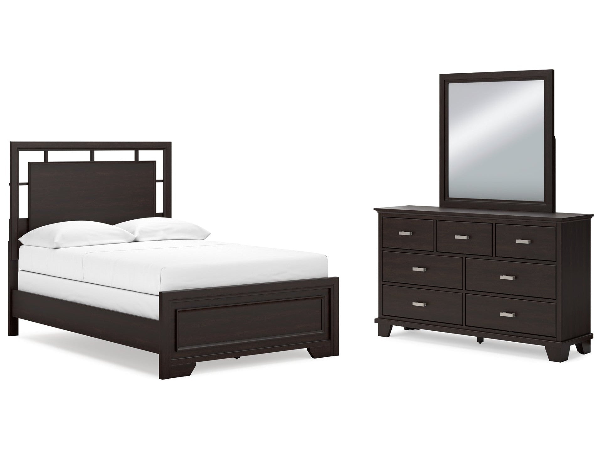 Covetown Full Panel Bedroom Set with Dresser and Mirror