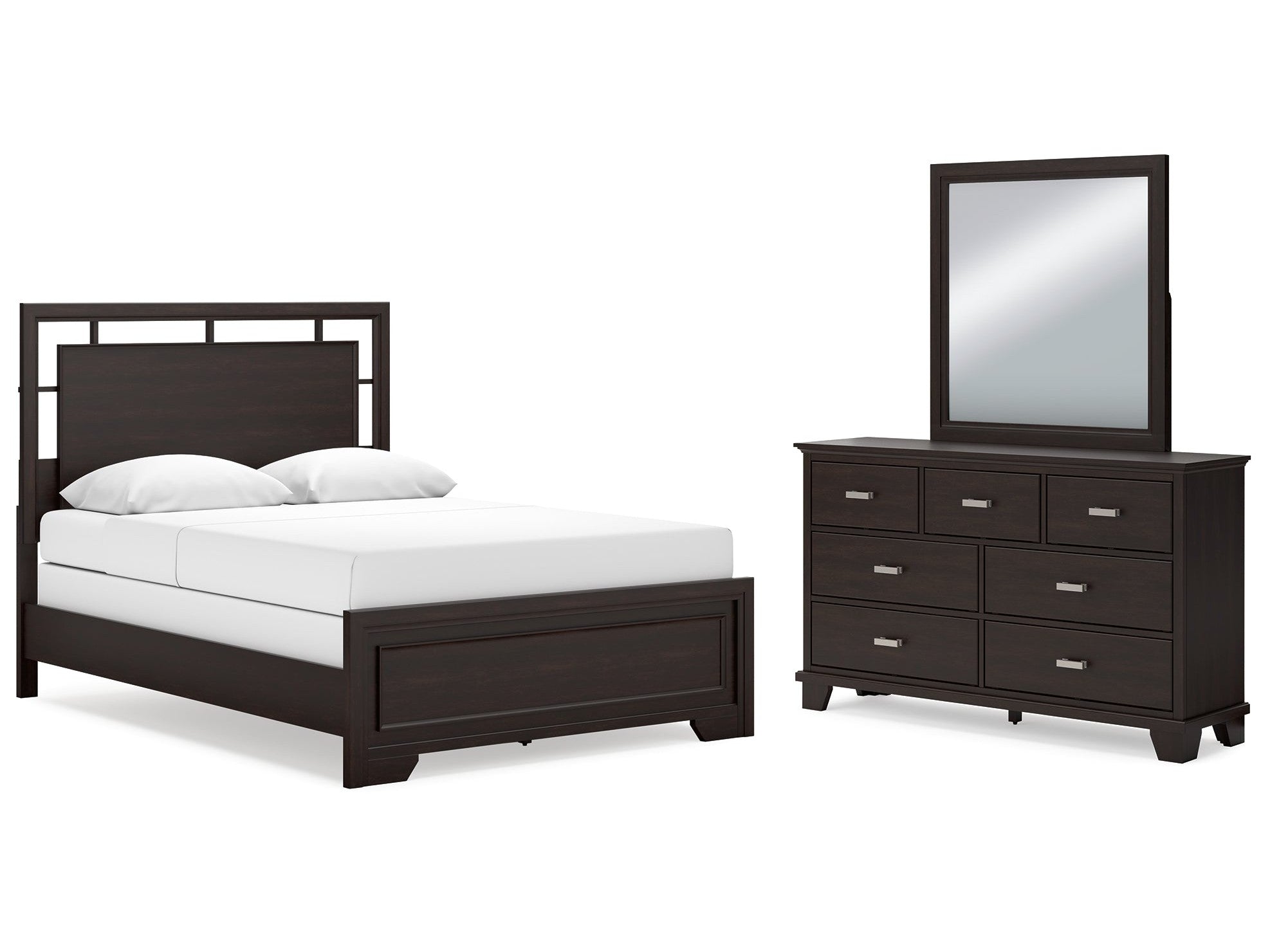 Covetown Queen Panel Bedroom Set with Dresser and Mirror