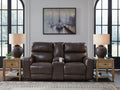 Crossplex Smoke Power Reclining Loveseat/CON/ADJ HDRST