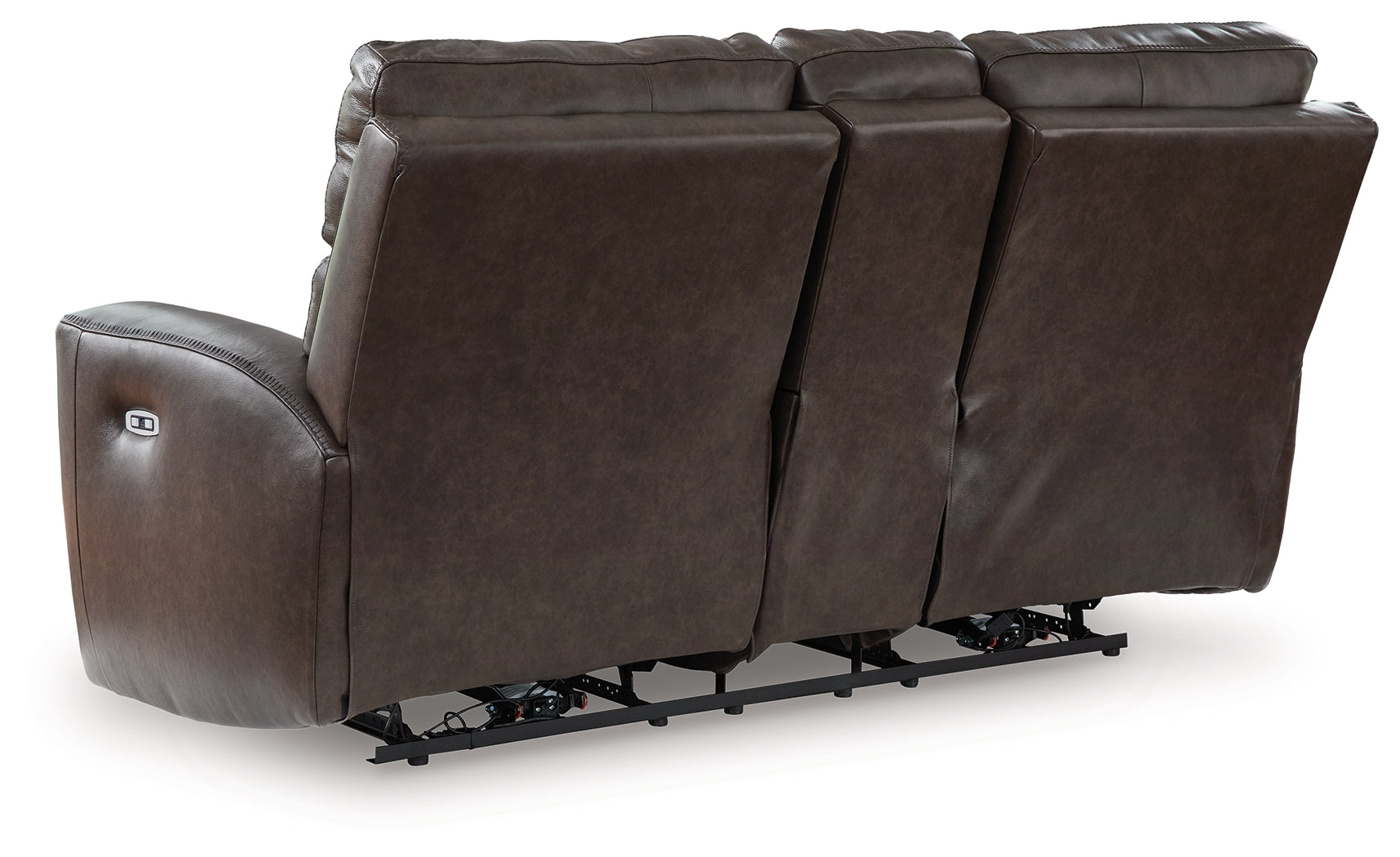 Crossplex Smoke Power Reclining Loveseat/CON/ADJ HDRST