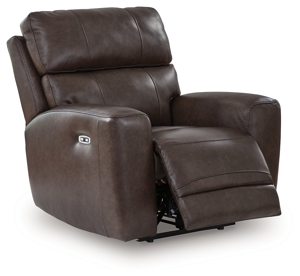 Crossplex Smoke Power Reclining Sofa, Loveseat and Recliner