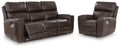 Crossplex Smoke Power Reclining Sofa and Power Recliner