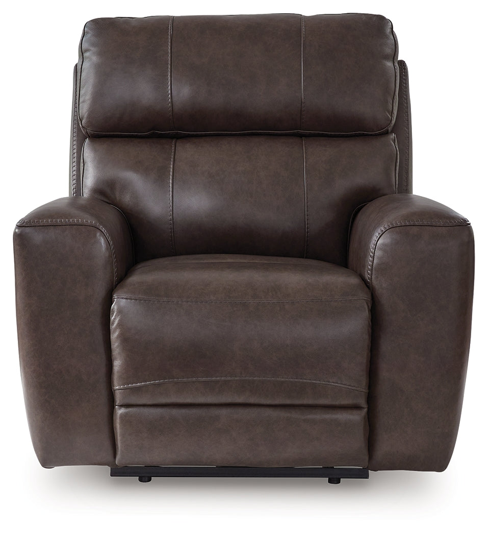 Crossplex Smoke Power Reclining Sofa and Power Recliner