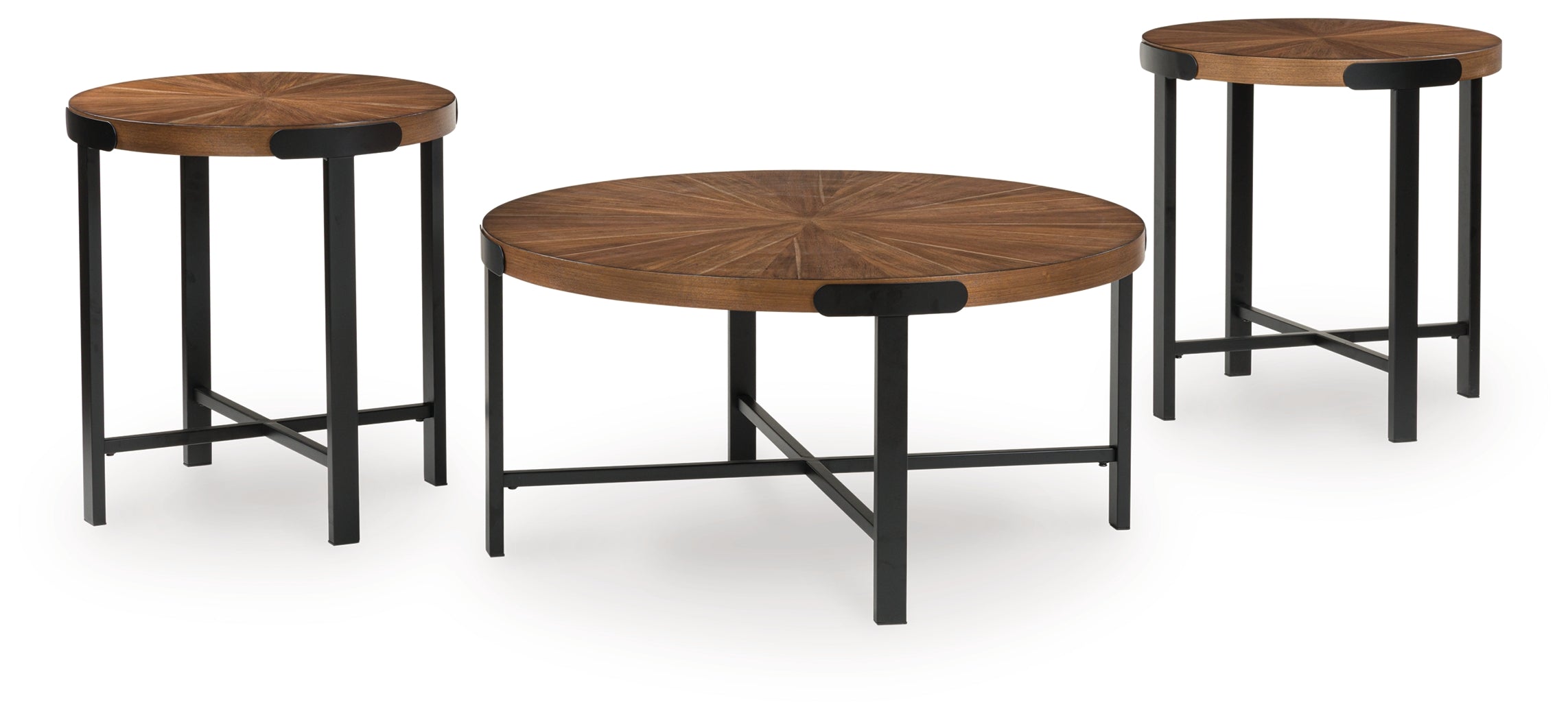 Crosstrail Brown Occasional Table Set (Set of 3)