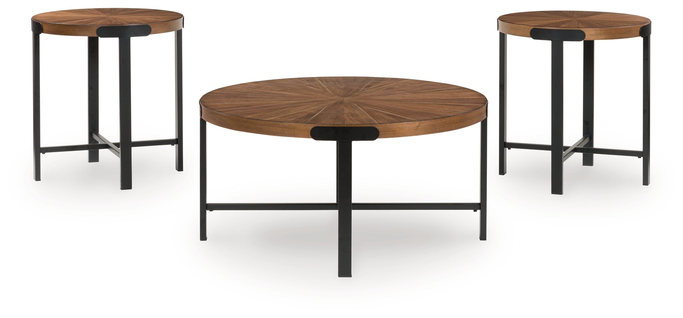 Crosstrail Brown Occasional Table Set (Set of 3)