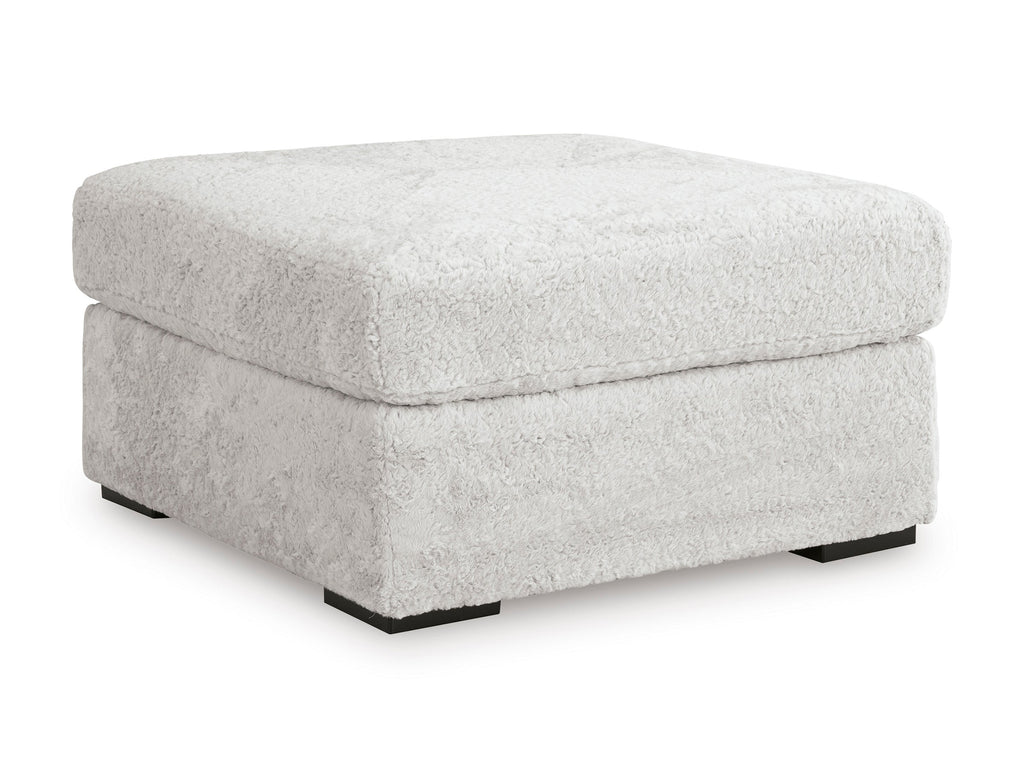 Cuddle Arctic Plush Oversized Accent Ottoman