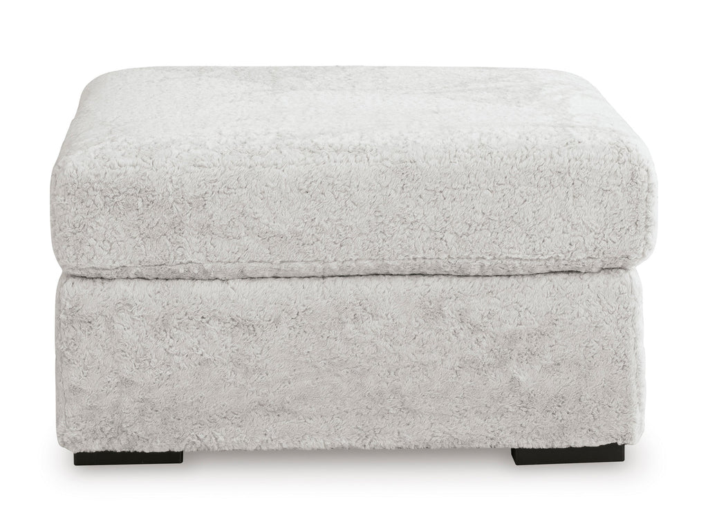 Cuddle Arctic Plush Oversized Accent Ottoman
