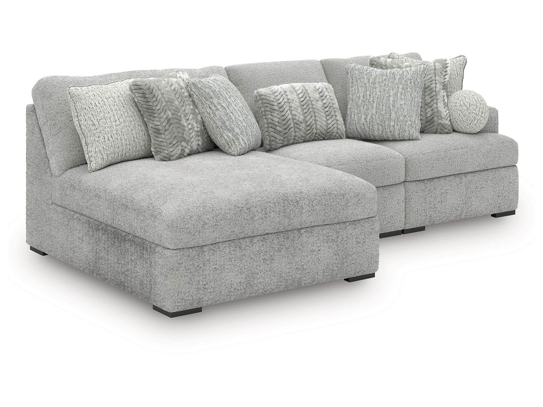 Cuddle Plush Arctic 3-Piece Sectional with Chaise