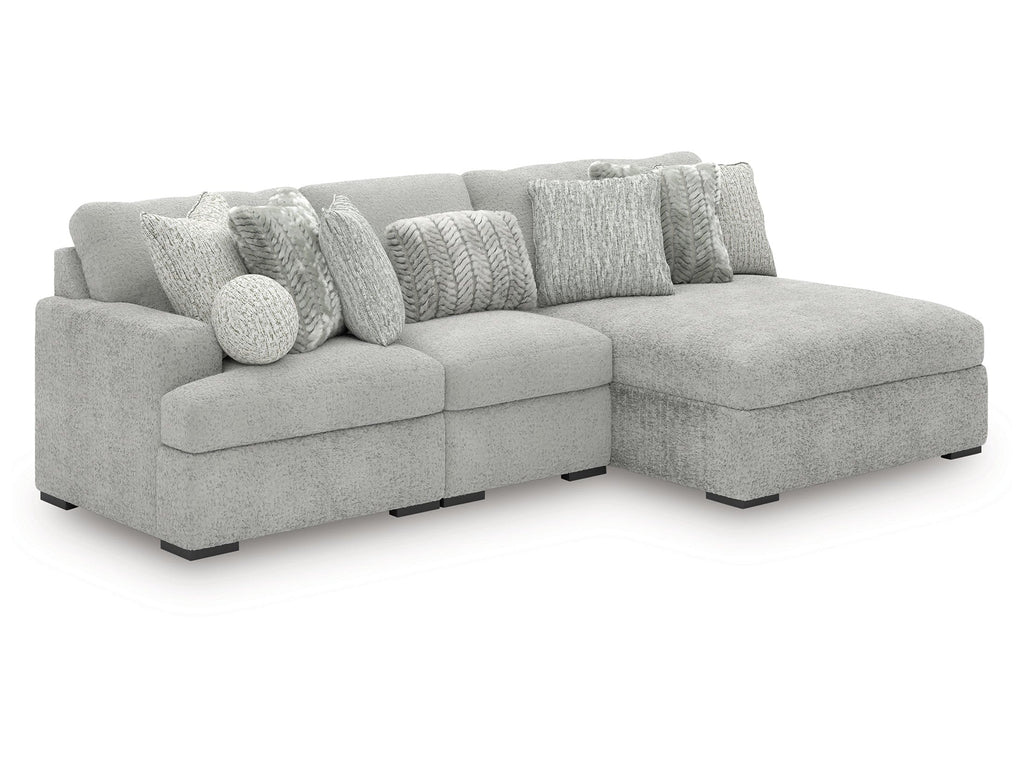 Cuddle Plush Arctic 3-Piece Sectional with Chaise