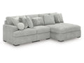 Cuddle Plush Arctic 3-Piece Sectional with Chaise