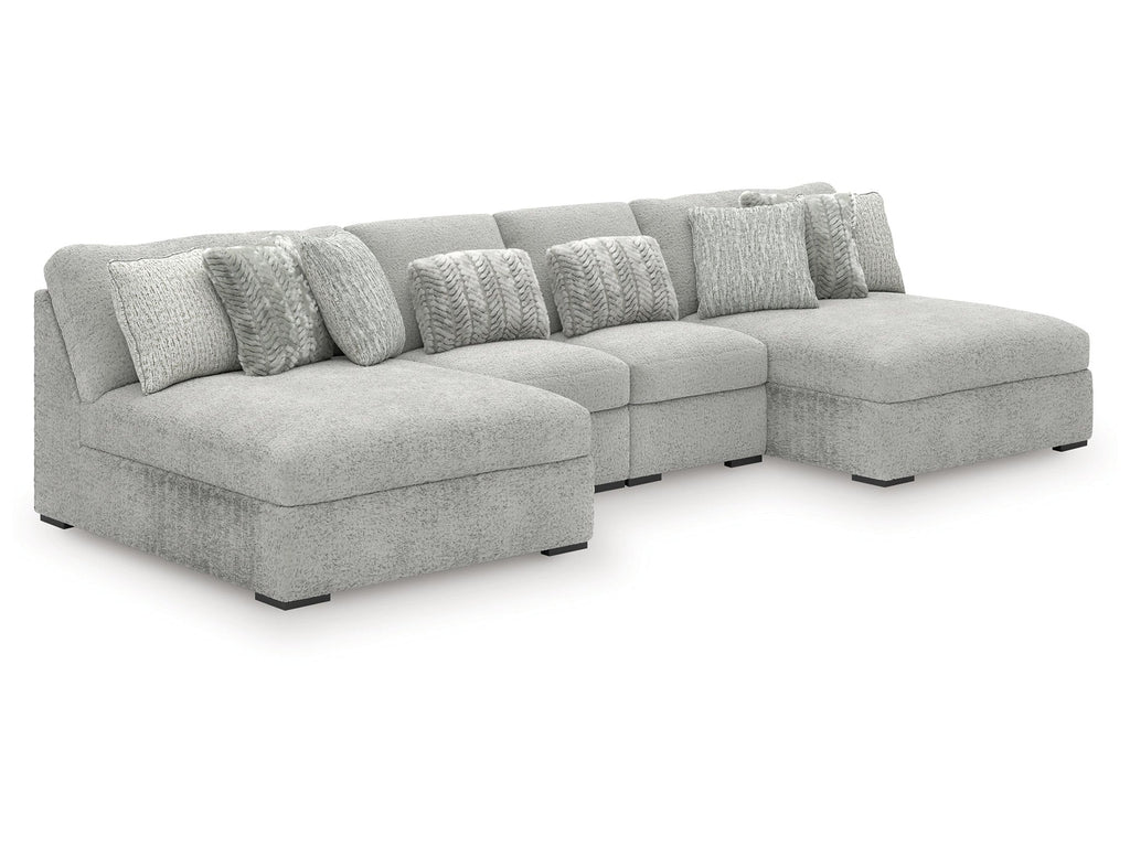 Cuddle Plush Arctic 4-Piece Sectional with Chaise