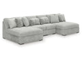 Cuddle Plush Arctic 4-Piece Sectional with Chaise