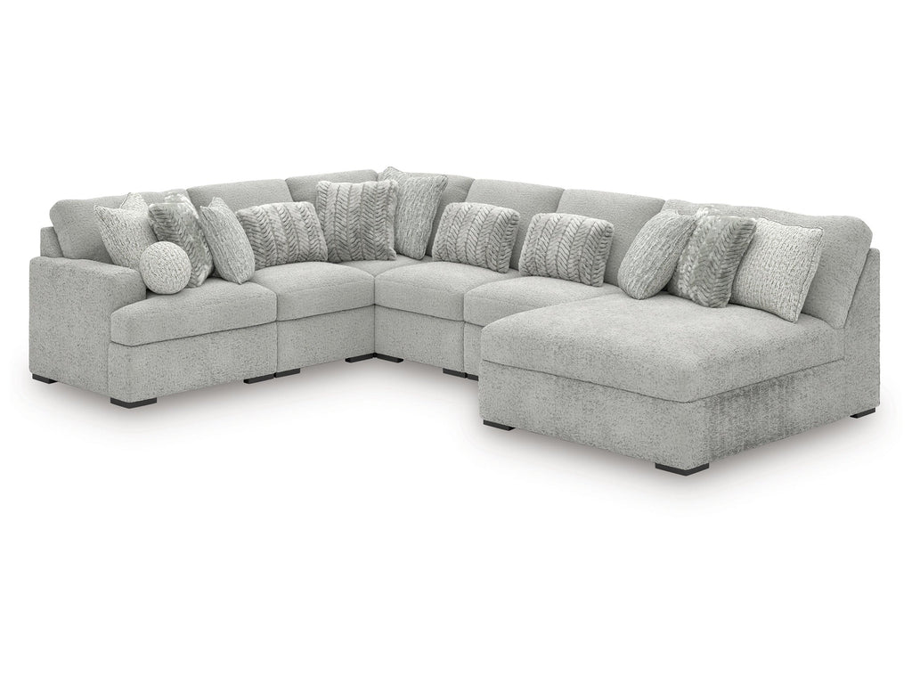 Cuddle Plush Arctic 6-Piece Sectional with Chaise