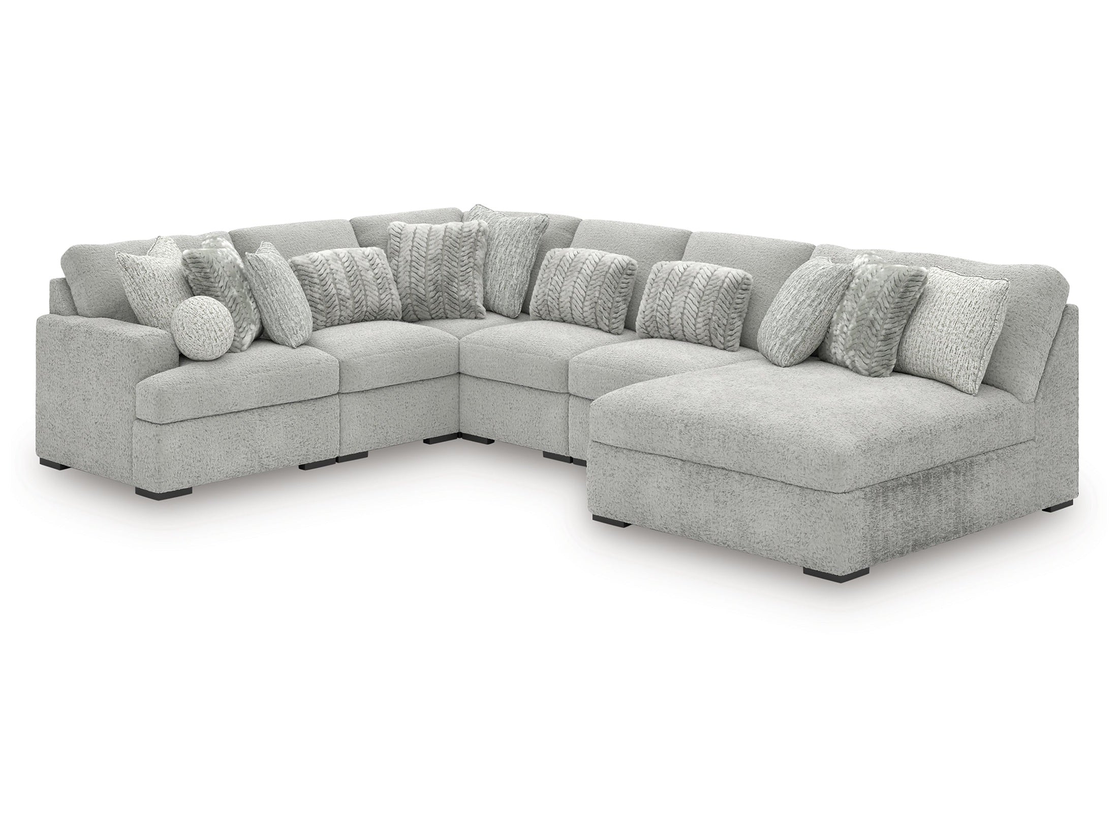 Cuddle Plush Arctic 6-Piece Sectional with Chaise