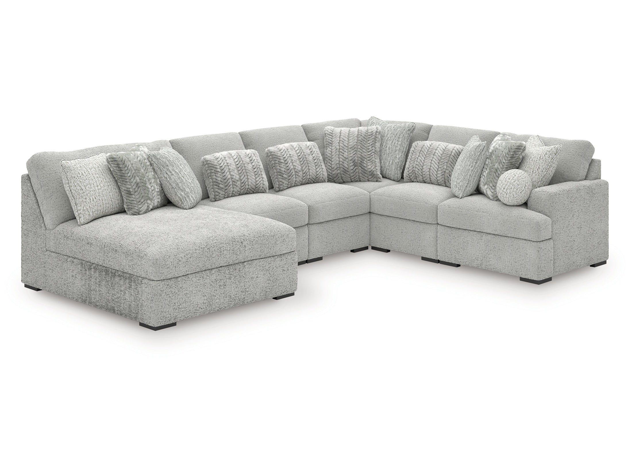 Cuddle Plush Arctic 6-Piece Sectional with Chaise
