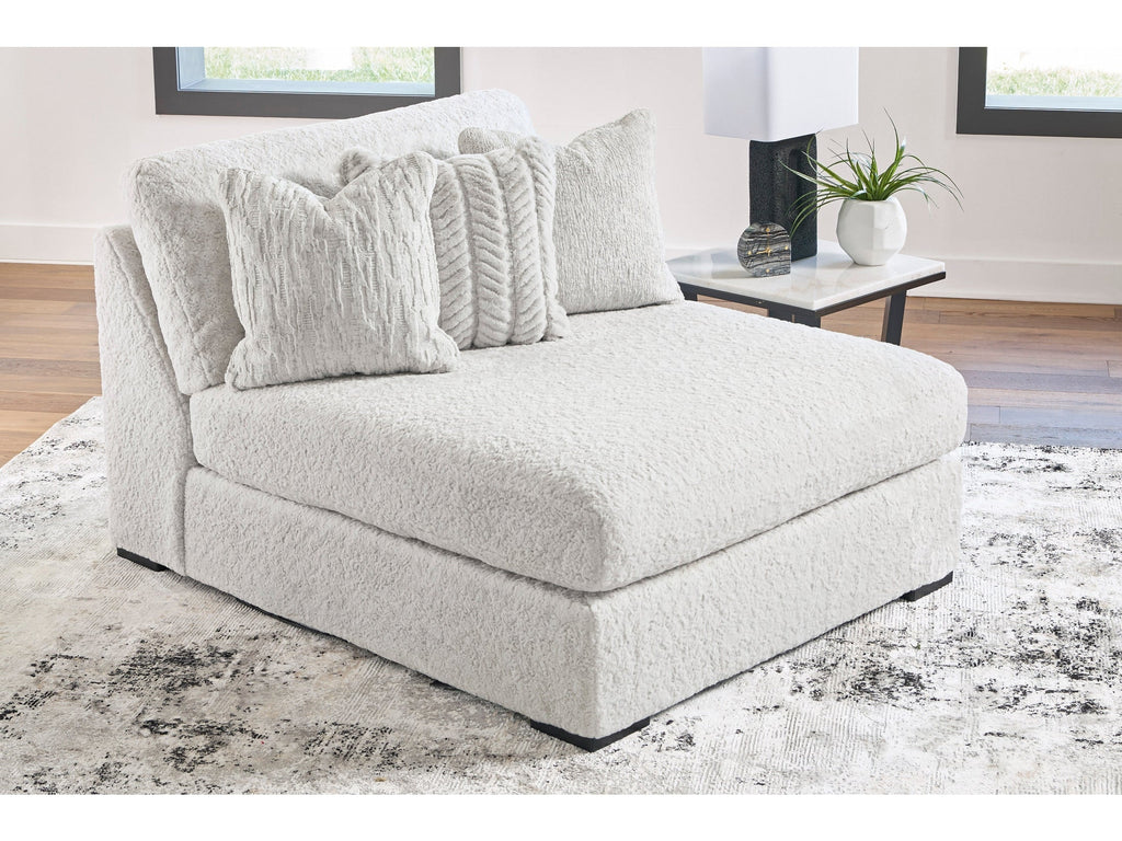 Cuddle Plush Arctic Oversized Armless Chaise
