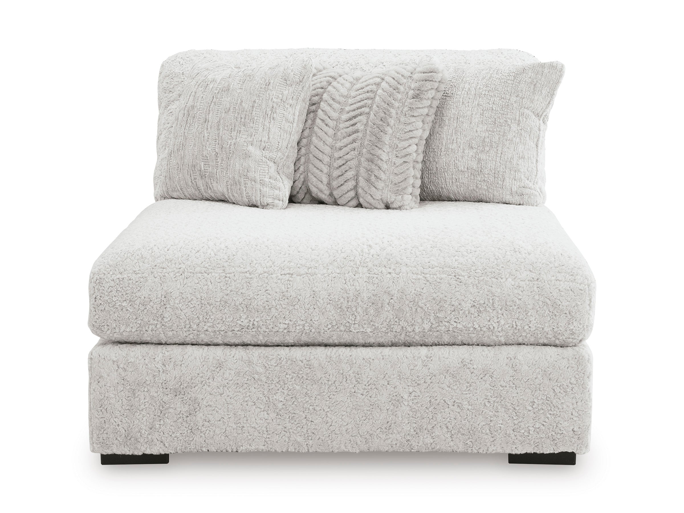 Cuddle Plush Arctic Oversized Armless Chaise
