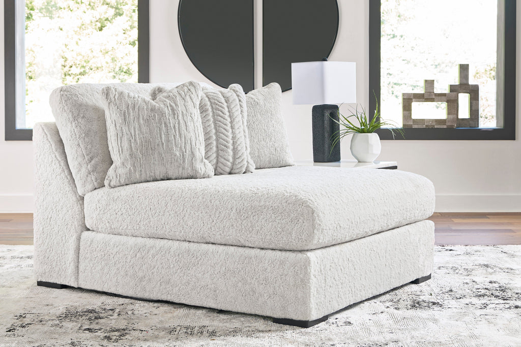 Cuddle Plush Arctic Oversized Armless Chaise