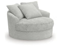 Cuddle Plush Arctic Oversized Swivel Accent Chair