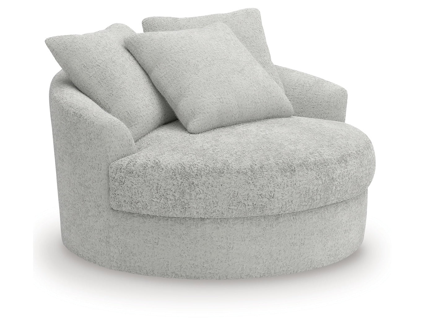 Cuddle Plush Arctic Oversized Swivel Accent Chair