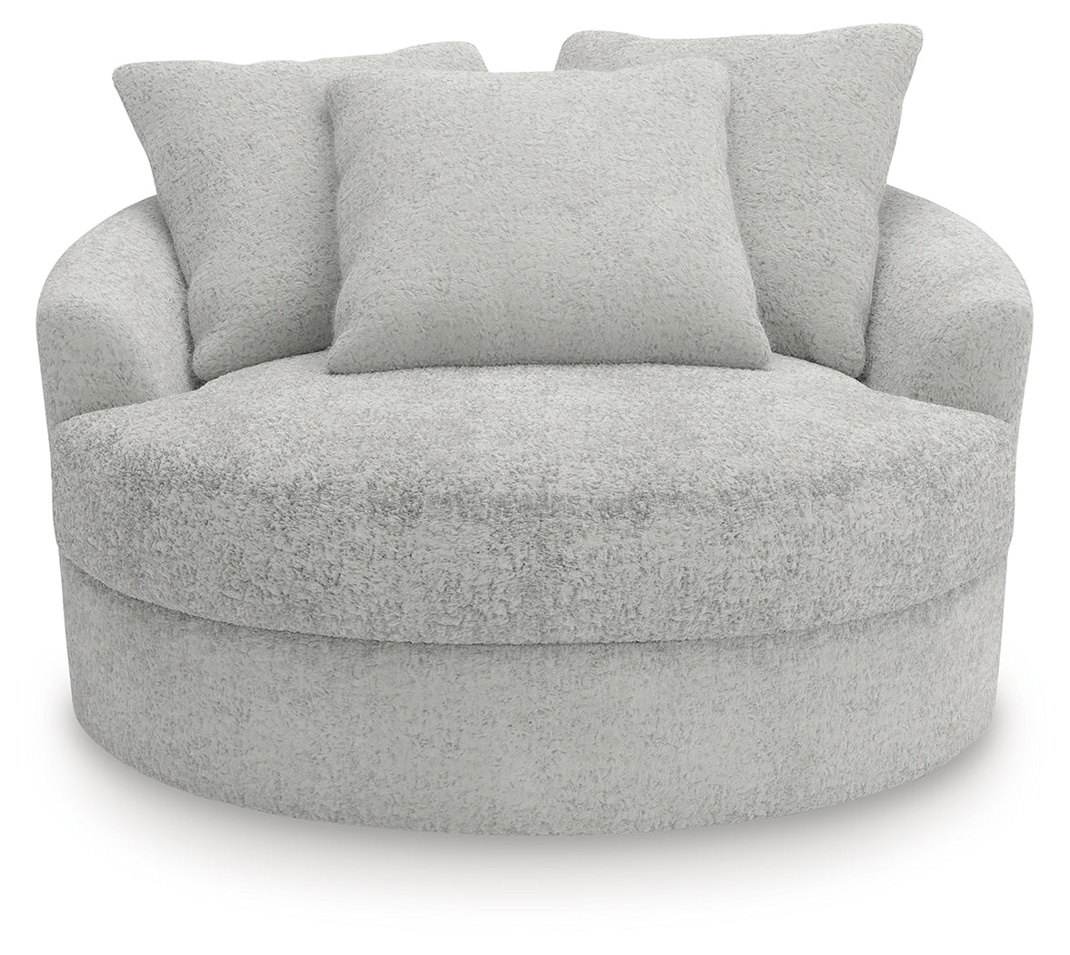 Cuddle Plush Arctic Oversized Swivel Accent Chair