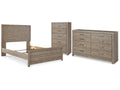 Culverbach Gray Full Panel Bedroom Set with Dresser and Chest